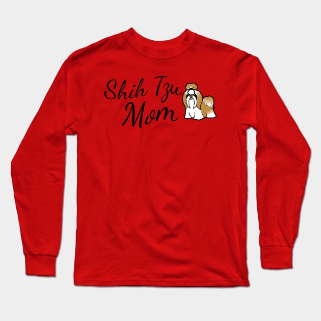 Shih Tzu Dog Mom Long Sleeve T-Shirt by tribbledesign